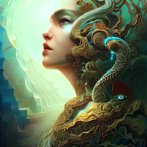 Image similar to one thousanth mental breakdown, intricate, elegant, wavy, zig zag, jagged, varnished, rgb crt scanlines, highly detailed, smooth, sharp focus, award - winning, masterpiece, in the style of tom bagshaw, cedric peyravernay, peter mohrbacher, pinterest