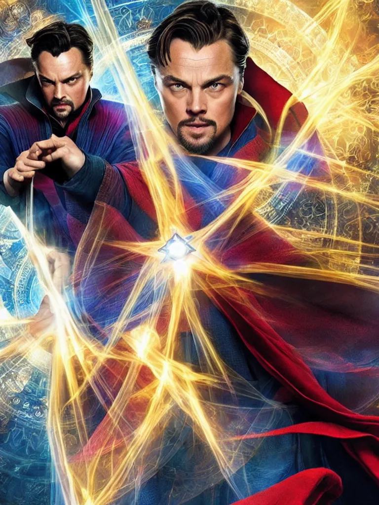 Image similar to Leonardo Di Caprio as Doctor Strange