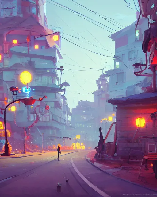 Prompt: painting of kiev, ukraine, detailed, by simon stalenhag, cory loftis, james gilleard, atey ghailan, makoto shinkai, goro fujita, studio ghibli, rim light, exquisite lighting, clear focus, very coherent, plain background, soft painting