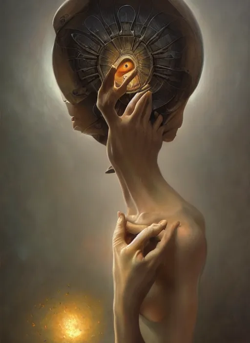 Image similar to nothingness, existential dread, elegant, highly detailed, centered, digital painting, artstation, concept art, smooth, sharp focus, illustration, artgerm, tomasz alen kopera, peter mohrbacher, donato giancola, joseph christian leyendecker, wlop, frank frazetta