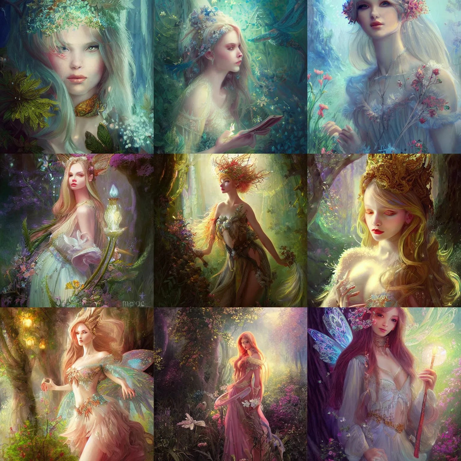 Prompt: a painting of a very beautiful russian fairy by ross tran, highly detailed, fantasy, radiant lighting, intricate environment, nature