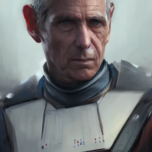 Image similar to portrait of a man by greg rutkowski, british features, straight jaw, short black hair, star wars expanded universe, he is about 6 0 years old, wearing uniform of the galactic alliance navy, highly detailed portrait, digital painting, artstation, concept art, smooth, sharp foccus ilustration, artstation hq