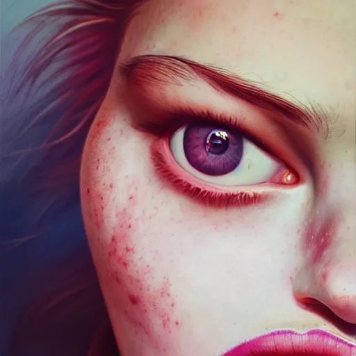 Prompt: beautiful hyperrealism hyperdetailed selfie of a cute young woman in her car, flushed face, red blush, light freckles, puffy lips, soft features, 8 k, sharp focus, art by irakli nadar