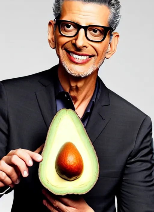 Prompt: an avocado covers jeff goldblum