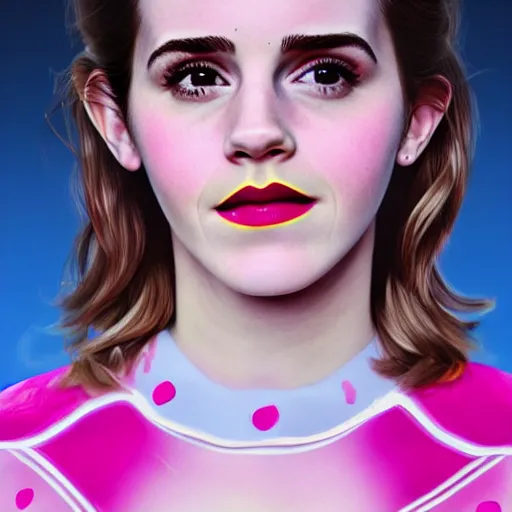 Prompt: emma watson as mr blobby, realistic art, cimenatic, lighting, 8 k