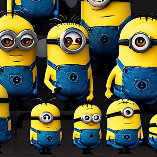 Image similar to minion in bosch hell, suffering forever