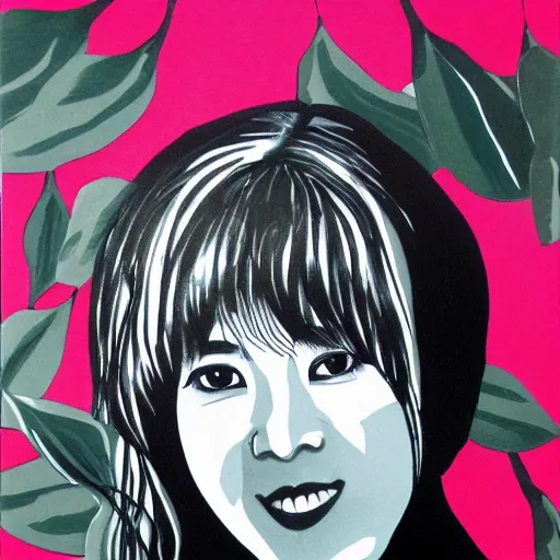 Image similar to Mariya Takeuchi japanese singer, Portrait artwork by Sam Nielson