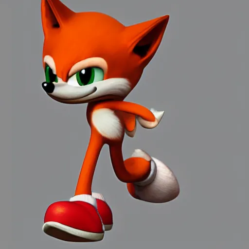 Prompt: Tonic the fox, Sonic original character, photorealistic