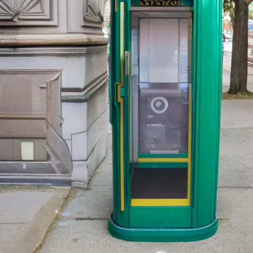 Image similar to art deco phone booth