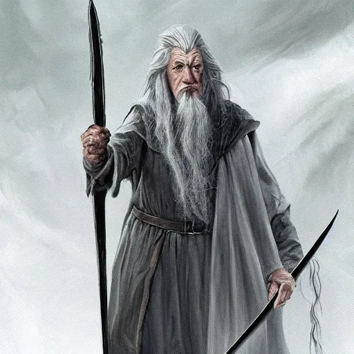 Image similar to gandalf as a warlock using shadow magic, artstation hall of fame gallery, editors choice, #1 digital painting of all time, most beautiful image ever created, emotionally evocative, greatest art ever made, lifetime achievement magnum opus masterpiece, the most amazing breathtaking image with the deepest message ever painted, a thing of beauty beyond imagination or words