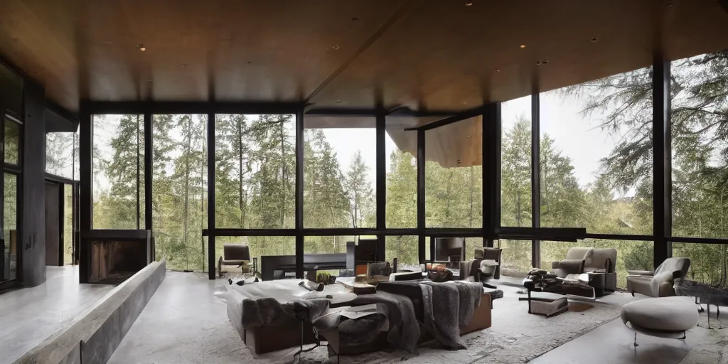 Image similar to large residence designed by tom kundig