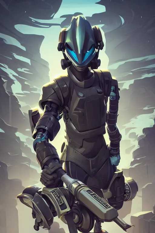 Image similar to epic mask helmet robot ninja portrait stylized as fornite style game design fanart by concept artist gervasio canda, behance hd by jesper ejsing, by rhads, makoto shinkai and lois van baarle, ilya kuvshinov, rossdraws global illumination radiating a glowing aura global illumination ray tracing hdr render in unreal engine 5