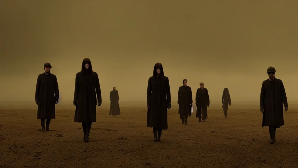 Image similar to the shrimp blinders film still from the movie directed by denis villeneuve with art direction by zdzis