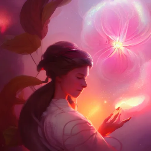 Prompt: Flower in the cosmos, highly detailed, digital painting, artstation, concept art, smooth, sharp focus, illustration, Unreal Engine 5, 8K, art by artgerm and greg rutkowski and Fernanda Suarez