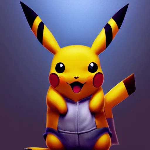 Prompt: concept art of pikachu, cinematic shot, digital art by jama jurabaev, extremely detailed, brush hard, artstation, high quality, brush stroke, white background