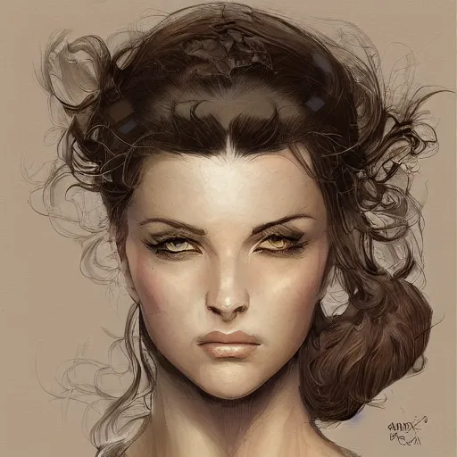 Prompt: portrait of the perfect female anthropomorphic representation of the golden ratio!!, frazetta and vallejo, sword & sorcery, intricate, headshot, highly detailed, digital painting, artstation, concept art, sharp focus, cinematic lighting, illustration