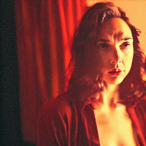 Image similar to movie still of gal gadot, cinematic composition, cinematic light, criterion collection, by gaspar noe