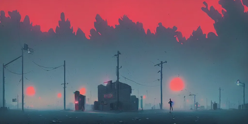 Prompt: twitter poisonous community, surreal photography, sunrise, dramatic light, impressionist painting, colorful, digital painting, artstation, simon stalenhag