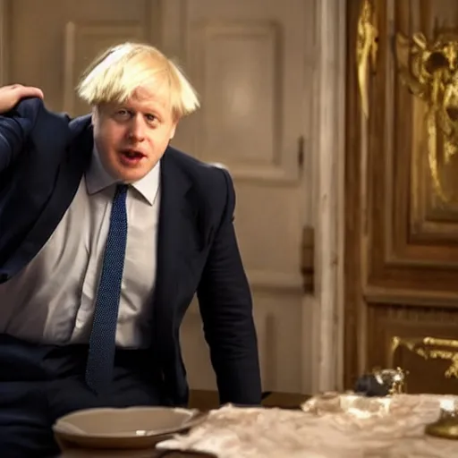 Image similar to movie scene of boris johnson as kgb agent, photorealistic, highly detailed 8 k