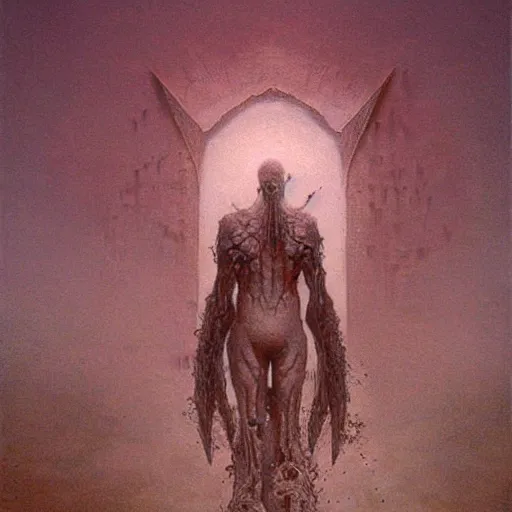 Image similar to arch angel concept art, by beksinski, dark soul concept