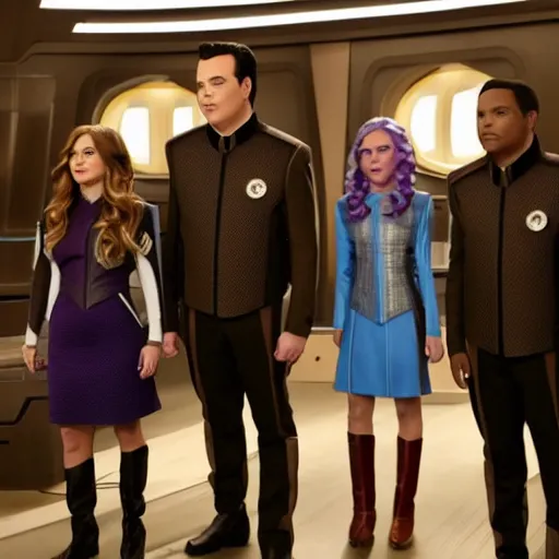 Image similar to the orville, seth macfarlane, tv show,