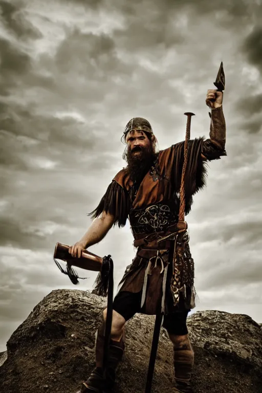 Prompt: old editorial vintage full body photo of ancient viking warrior with full beard on the complex big steam punk airboard with antigravity engine, extreme sports photography ,super high speed photogrphy, dynamic photography,symmetrical face, clean face, muscular body, high speed,dirt and grawel in air, lens flares, dust partiles in the air, dramatic lighting, intricate, highly detailed, centered, smooth, sharp focus, sports photography, old photo, black and white, sepia, cinematic lighting, cinematic angle, national geographic