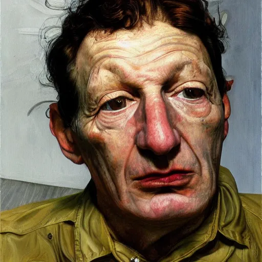 Image similar to high quality high detail painting by lucian freud, hd, pretty charismatic woman, photorealistic lighting