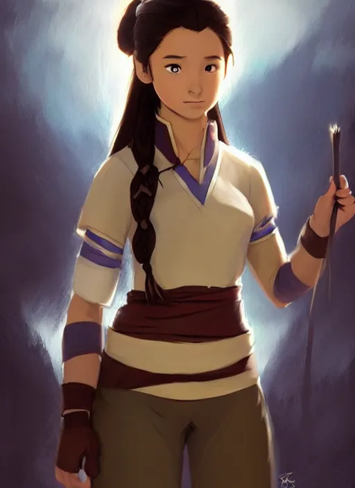 Prompt: concept art of katara avatar cosplay, pinterest, artstation trending, awr 4 6 9 1 x 7 1, behance, highly detailed, by rembrandt, by joseph mallord william turner, misa amane