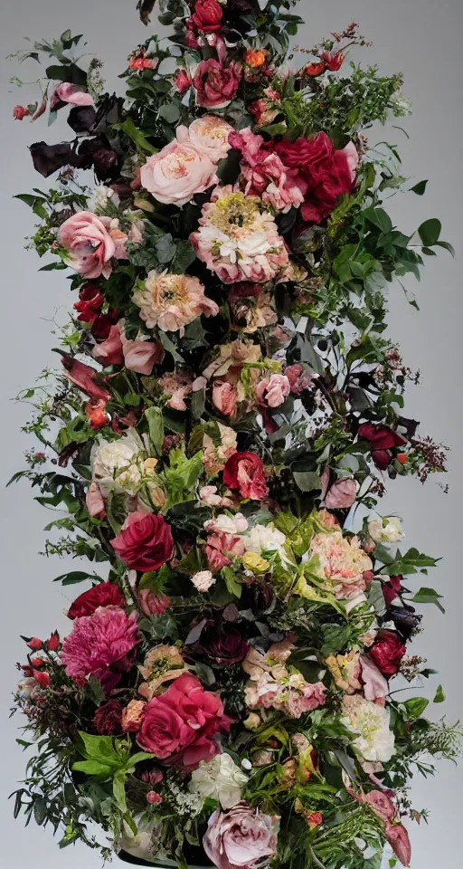 Image similar to Professional floral arrangement of human flesh, bones, teeth, and rotten meat