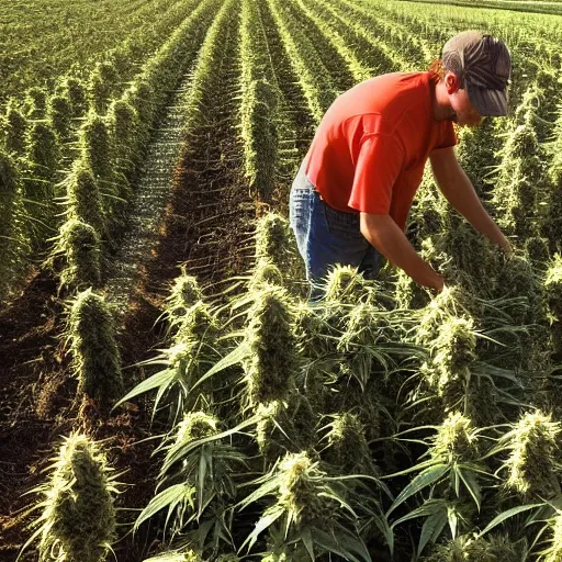 Image similar to Farmers harvest cannabis