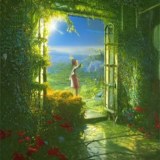 Image similar to secret garden by michael whelan, heaven, ultra realistic, aesthetic, beautiful