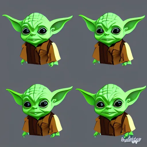 Prompt: baby yoda low polygon baby yoda Leonardo DaVinci sketch