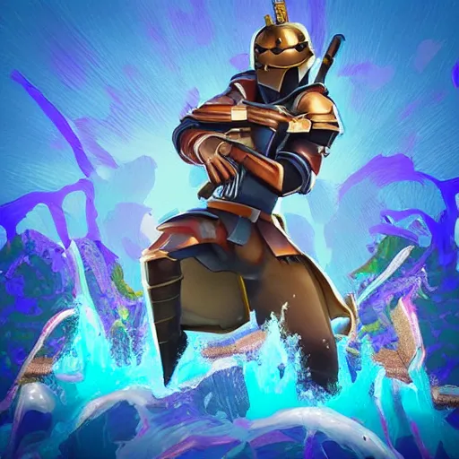 Image similar to “King’s landing, Fortnite theme, digital art, award winning”