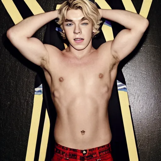 Image similar to ross lynch showing his arm pits, vman magazine