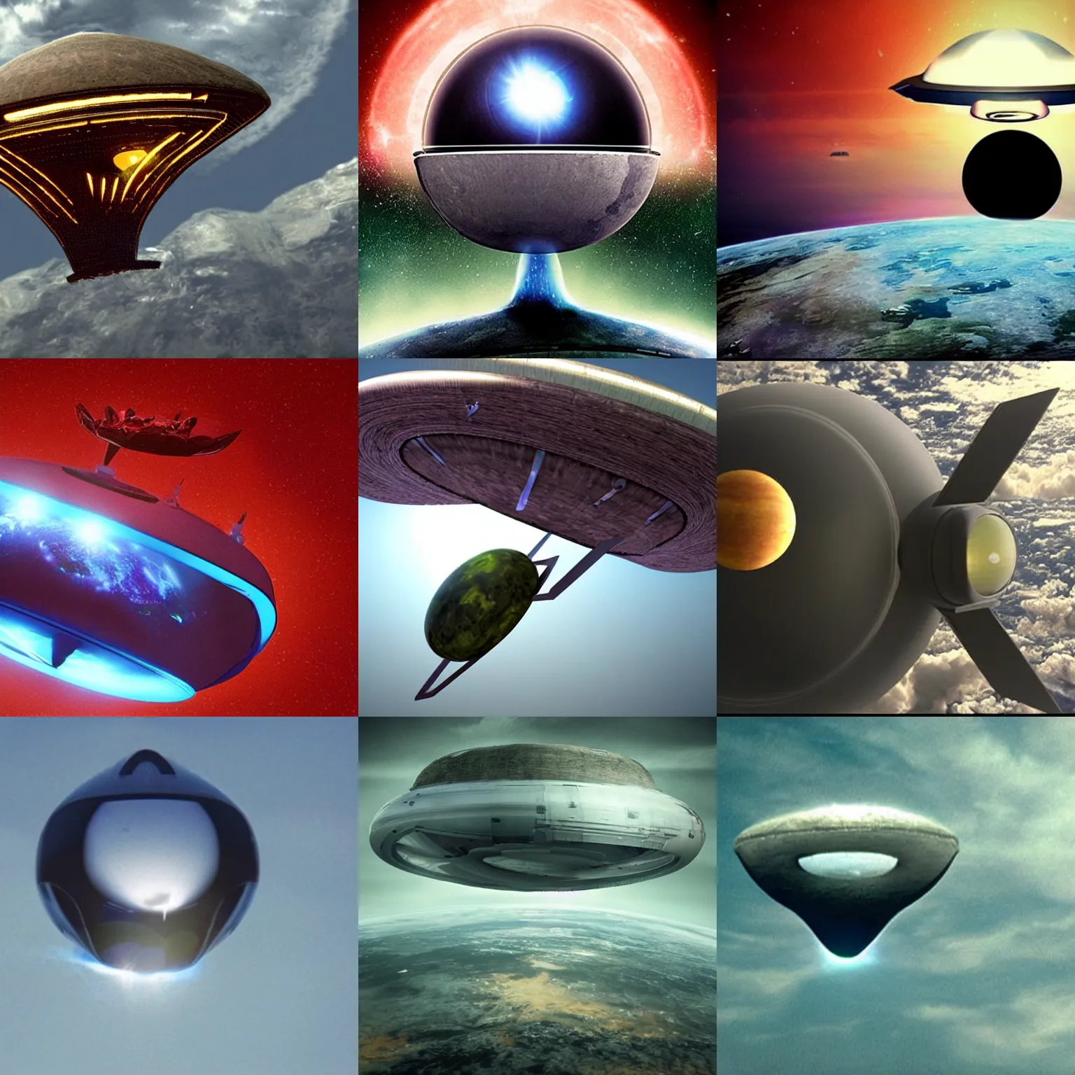 Prompt: <3d-film quality=high mode='attention grabbing'>an alien spaceship floats over the earth</3d-film>