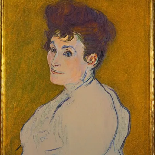 Image similar to portrait of julia roberts, by henry de toulouse lautrec