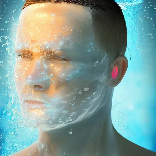 Prompt: ! dream water artwork manipulation in a human head shape,, ray tracing, sharp focus, realistic water, long shot