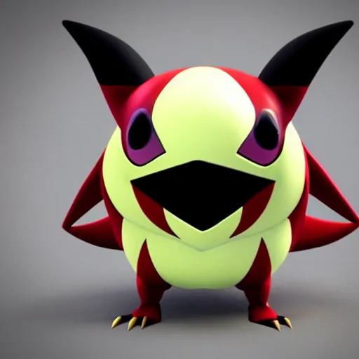 Image similar to scary pokemon 3 d render, hd, 8 k, realistic