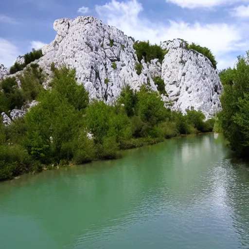 Prompt: photo of cetina river