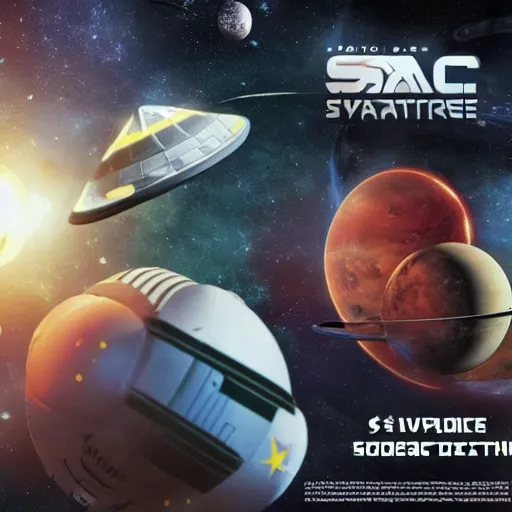 Image similar to promotional material for space videogame