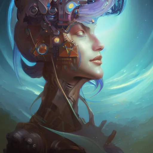 Image similar to portrait of a beautiful cybernetic emanation, profile, by pete mohrbacher and artgerm and wlop, digital art, highly detailed, intricate, fantasy, mystical, Trending on Artstation HQ, deviantart, unreal engine, 4K UHD image