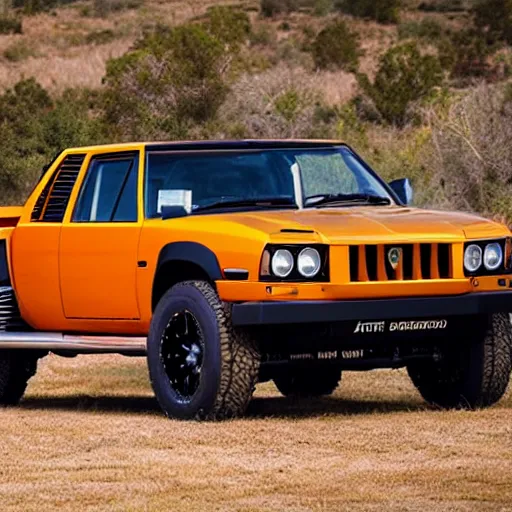 Prompt: photo of a lamborghini - pickup - truck