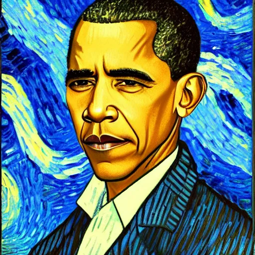 Image similar to a perfect fusion of Barack Obama and Joe Biden, style of Vincent Van Gogh, presidential fusion, mix of Biden and Obama, presidential cross, portrait, oil painting by Van Gogh, 4k photograph of painting