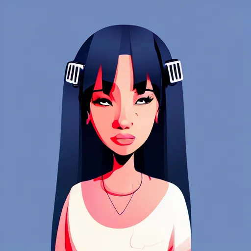 Image similar to 2 d character design, female rapper, vector art, digital art, portrait, 4 k, 8 k, sharp focus, smooth, illustration, concept art, music artist