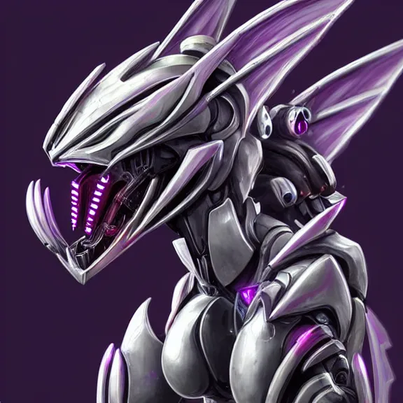 Image similar to extremely detailed mawshot of a giant beautiful stunning goddess anthropomorphic hot robot mecha female dragon, silver sharp streamlined armor, detailed hot maw, glowing Purple LED eyes, eating and swallowing a tiny woman as food, micro pov, vore art, dragon art, warframe fanart, Destiny fanart, macro art, furry art, furaffinity, DeviantArt, Eka's Portal, G6