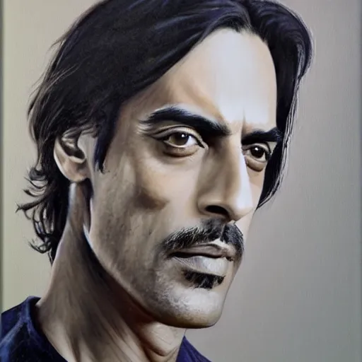 Image similar to portrait of arjun rampal, 1 0 0 mm, realistic