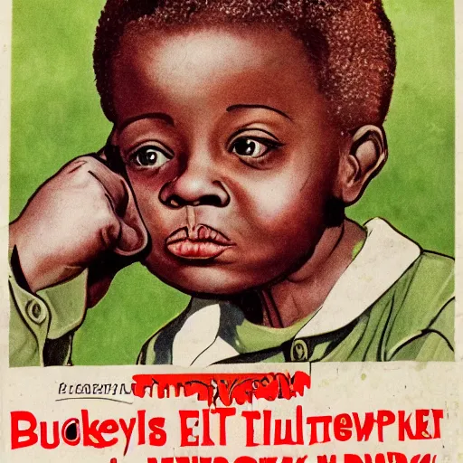 Image similar to buckwheat propaganda style