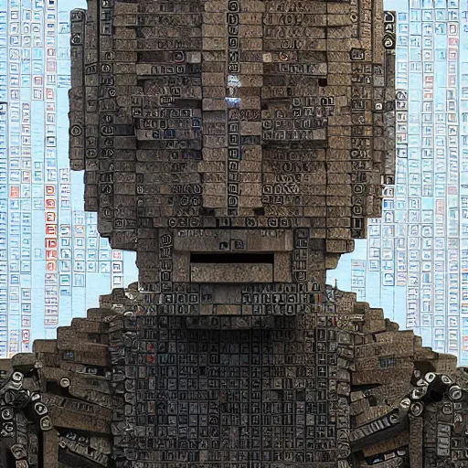 Image similar to a photo portrait of a robot created from empty beer bottles and cardboard boxes. symmetry, awesome exposition, scifi, very detailed, highly accurate, professional lighting diffracted lightrays, 8 k, sense of awe