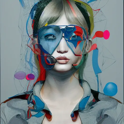 Image similar to abstract 3d female portrait by James Jean and Jason Chan