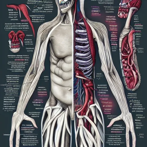 Prompt: inside the monster anatomy